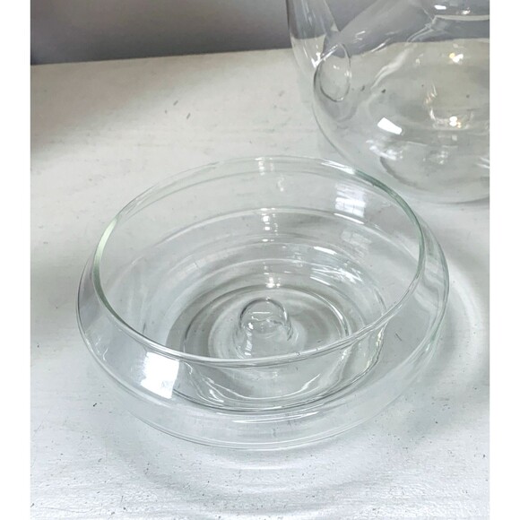 Schott Mainz Jenaer Glas Glass Teapot w/ Infuser &  Warming Base - 1950s Germany - Picture 5 of 6